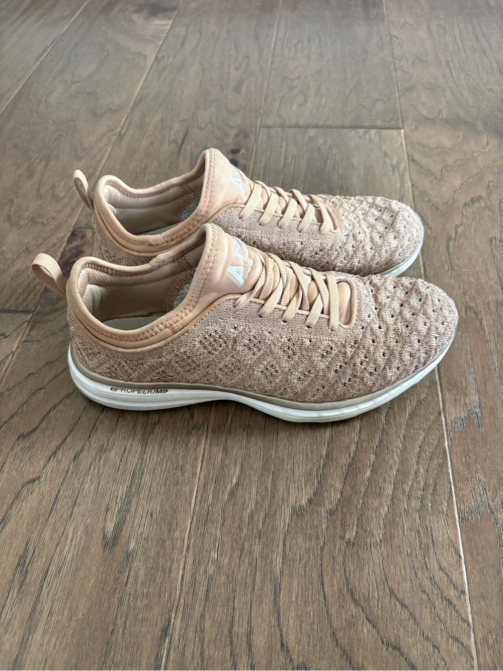 APL Women's Knit Running Sneakers in Light Pink